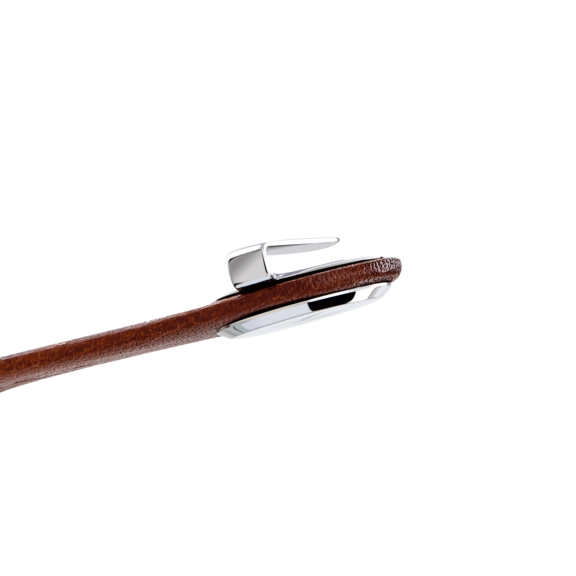 Azureblå silver brun klassisk herrklocka - Snygg klassisk herrklocka - Klassiska armbandsklockor för herr - Oceanic Heritage - kroken-2091-morkbrun-rem-edited