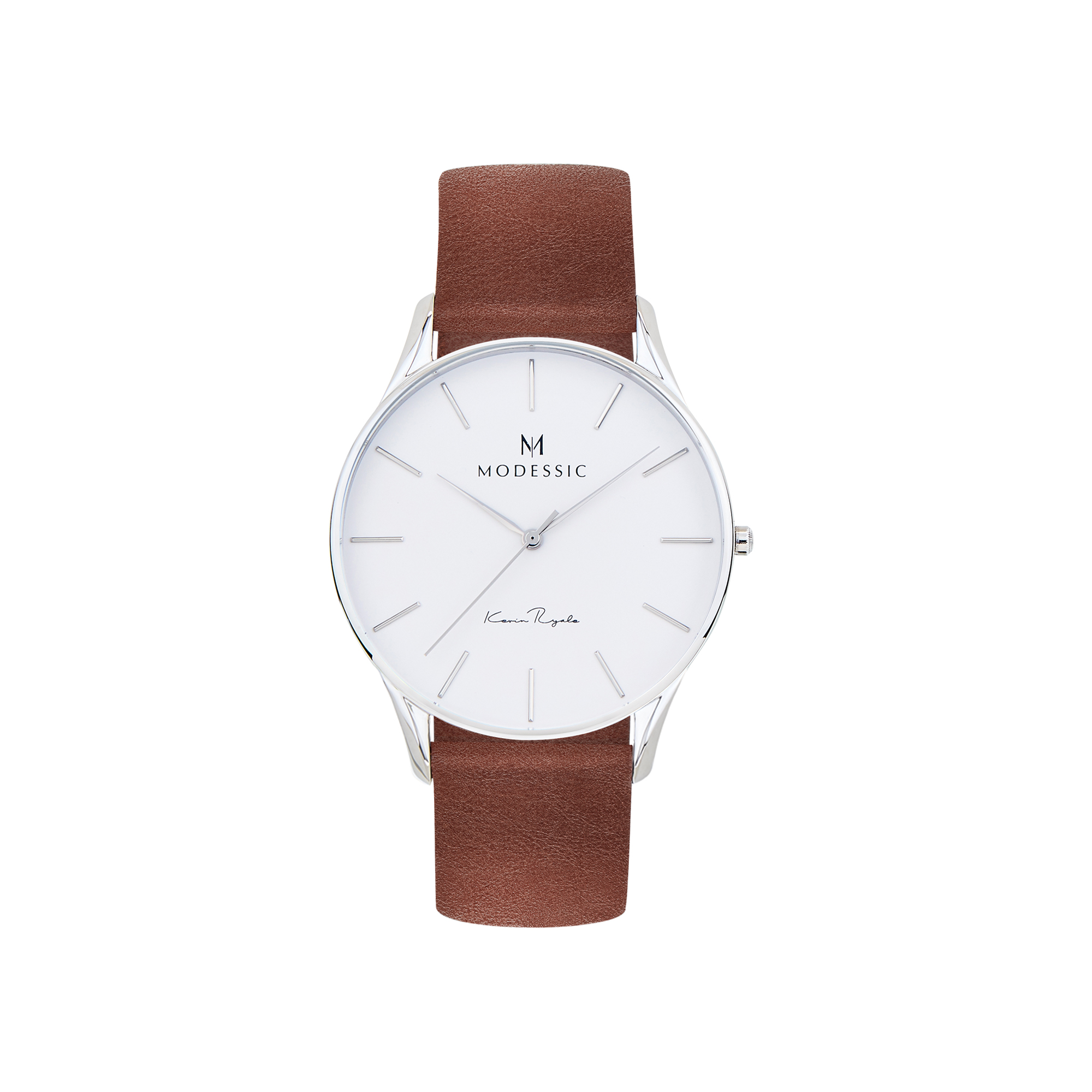 Vit silver brun klassisk herrklocka - Snygg klassisk herrklocka - Klassiska armbandsklockor för herr - Visionary Heritage - 2