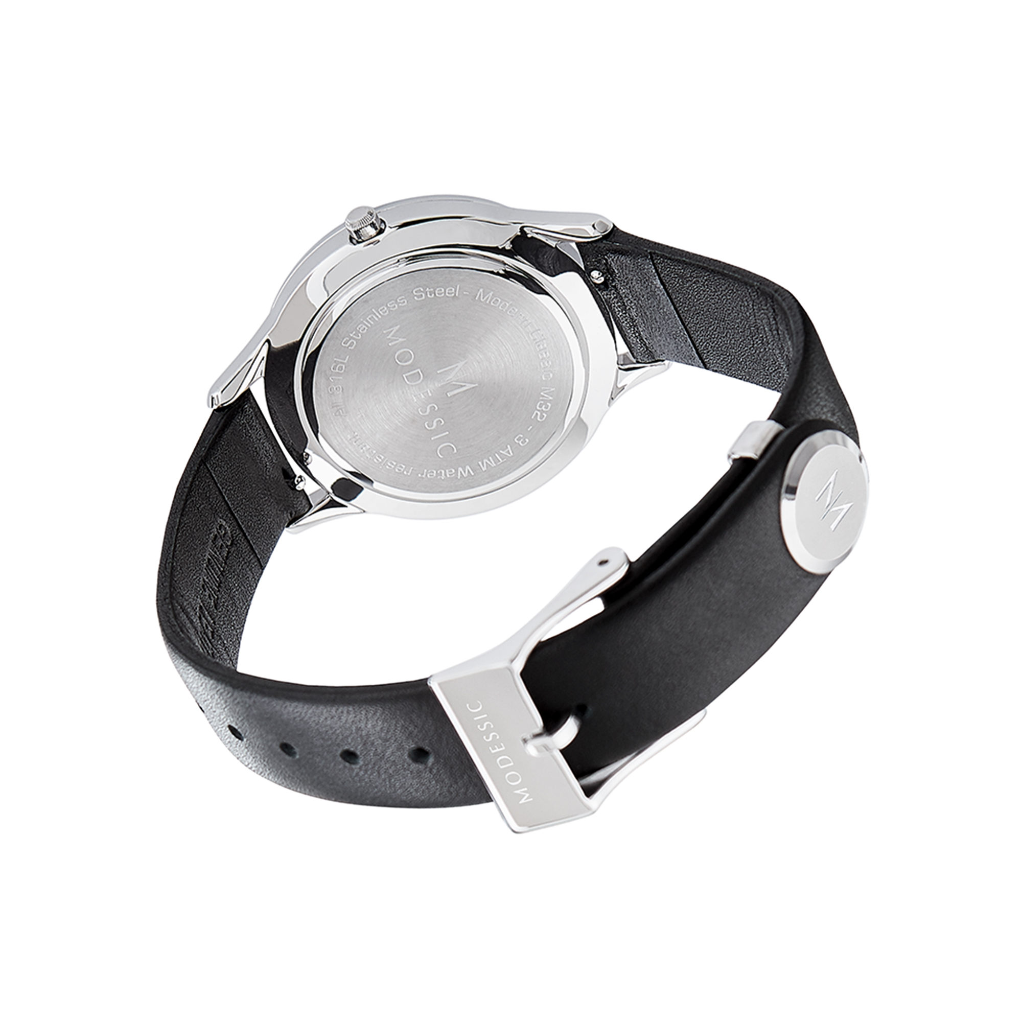Vit silver svart klassisk damklocka - Snygg klassisk damklocka - Klassiska armbandsklockor för dam - Visionary Shadow - 2
